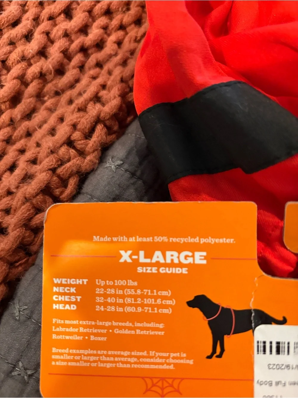 Dog’s Red Firefighter One-Piece Costume